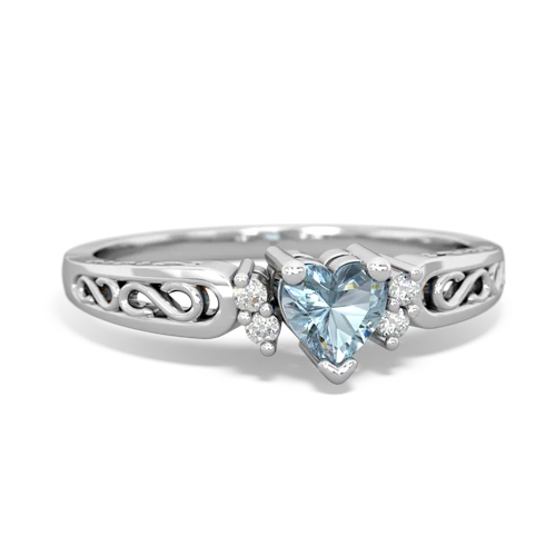 aquamarine petite ring