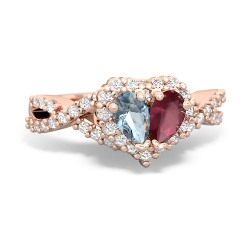 aquamarine-ruby engagement ring