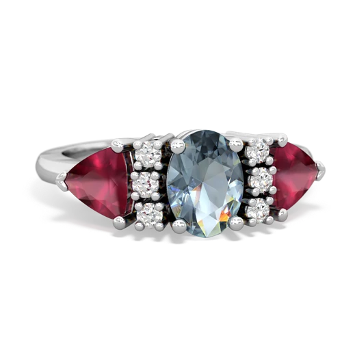 aquamarine-ruby timeless ring