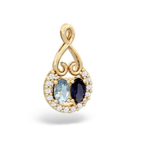 aquamarine-sapphire love nest pendant
