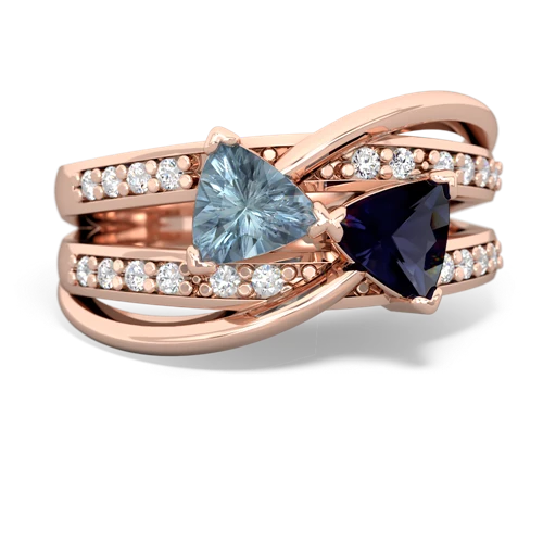 aquamarine-sapphire couture ring