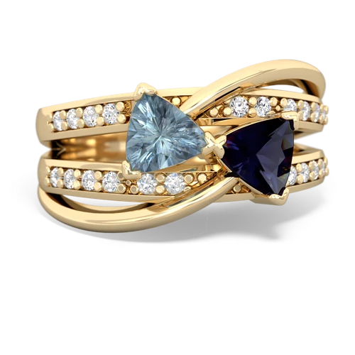 aquamarine-sapphire couture ring
