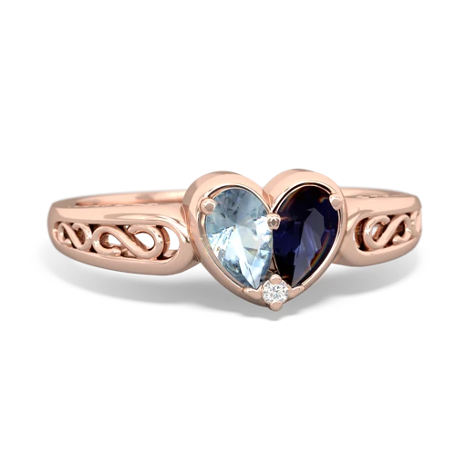 Aquamarine Sapphire Rings in 14K Gold JewelsForMe