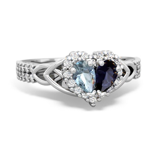 aquamarine-sapphire keepsake engagement ring