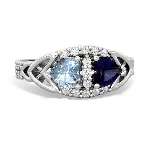 aquamarine-sapphire keepsake engagement ring