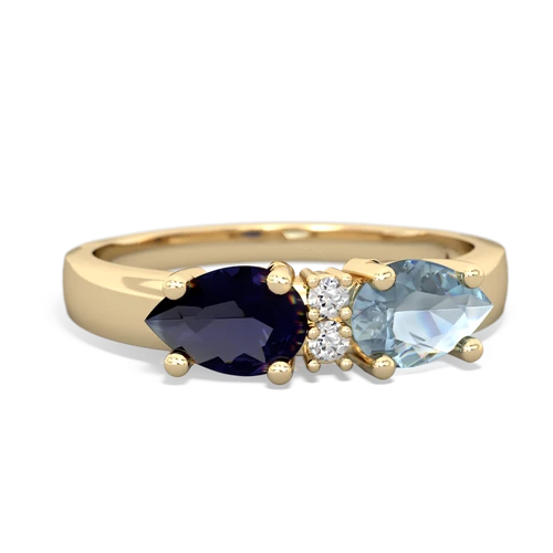 aquamarine-sapphire timeless ring