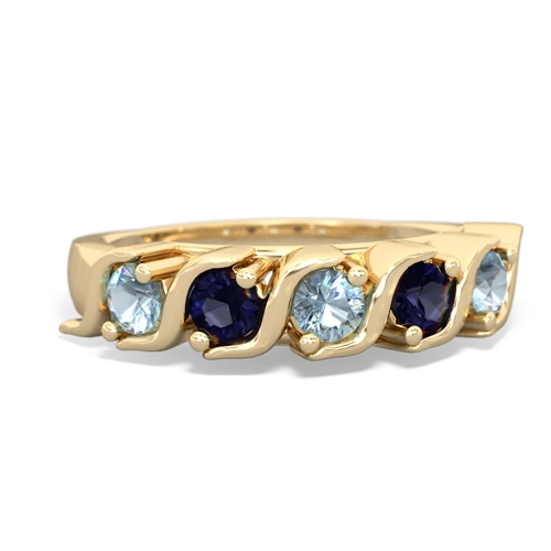 aquamarine-sapphire timeless ring