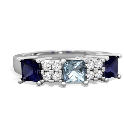 aquamarine-sapphire timeless ring