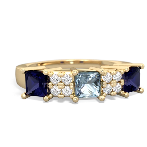 aquamarine-sapphire timeless ring