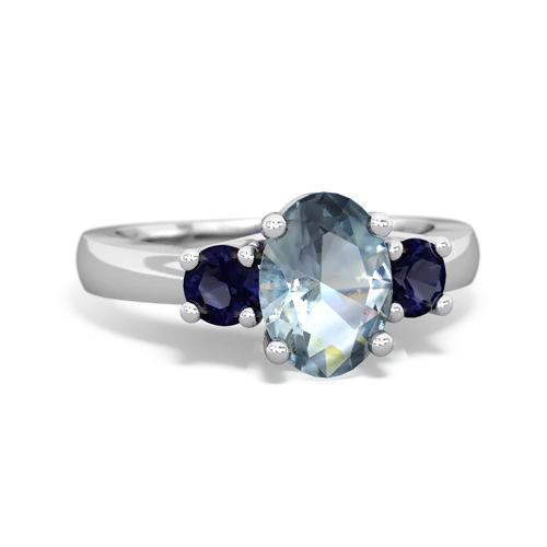 aquamarine-sapphire timeless ring