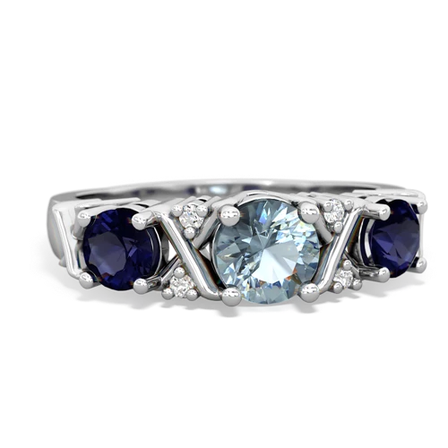 aquamarine-sapphire timeless ring