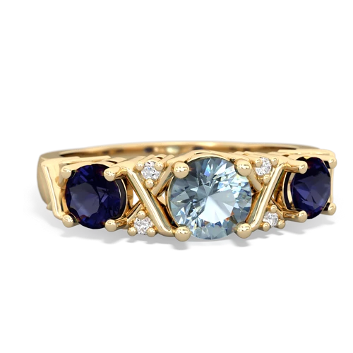 aquamarine-sapphire timeless ring