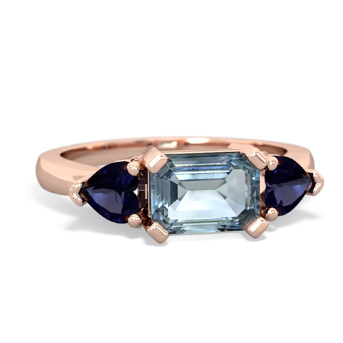 aquamarine-sapphire timeless ring