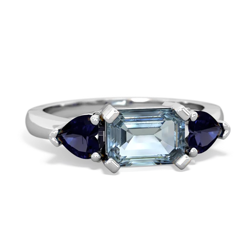 aquamarine-sapphire timeless ring