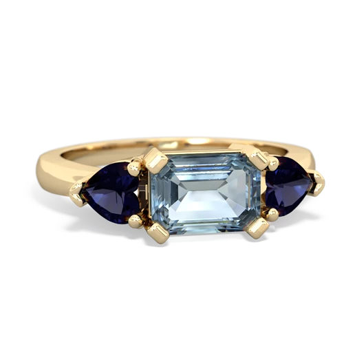 aquamarine-sapphire timeless ring