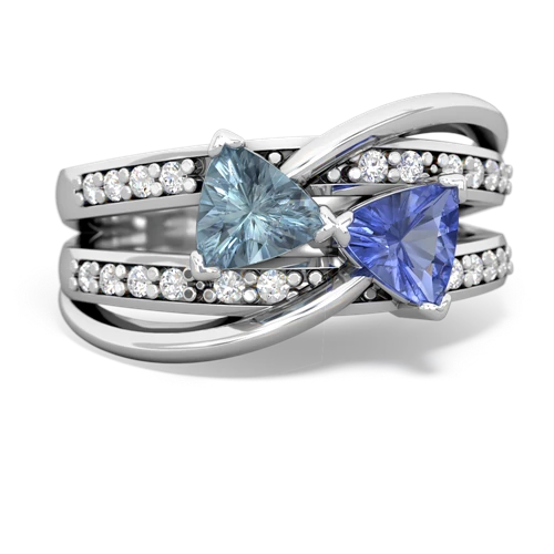 aquamarine-tanzanite couture ring