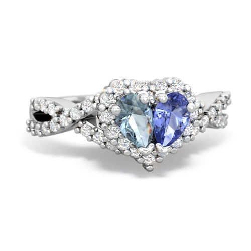 aquamarine-tanzanite engagement ring