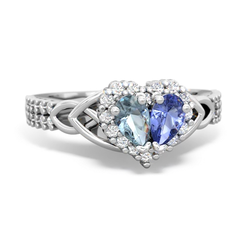 aquamarine-tanzanite keepsake engagement ring