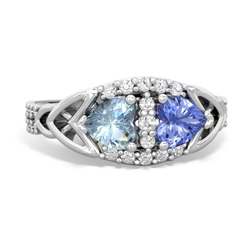 aquamarine-tanzanite keepsake engagement ring