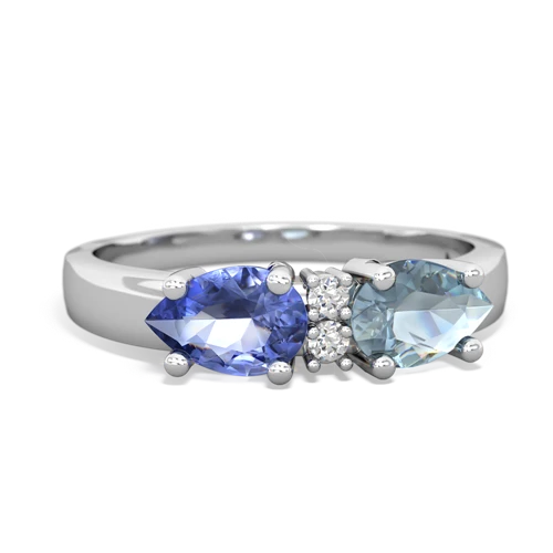 aquamarine-tanzanite timeless ring