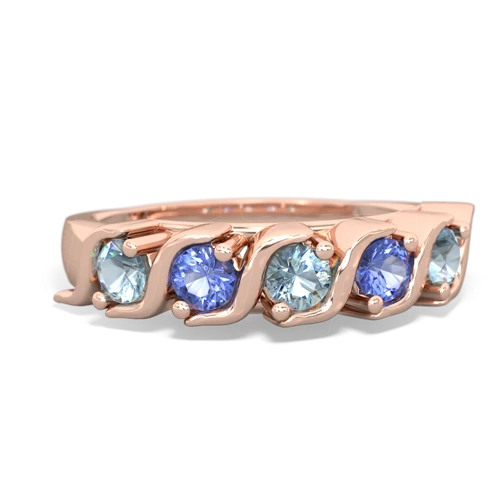 aquamarine-tanzanite timeless ring