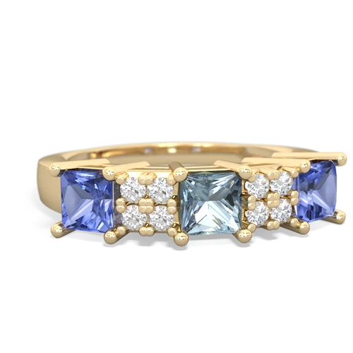 aquamarine-tanzanite timeless ring