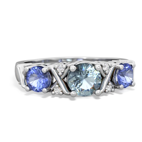 aquamarine-tanzanite timeless ring