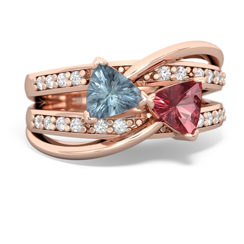 aquamarine-tourmaline couture ring