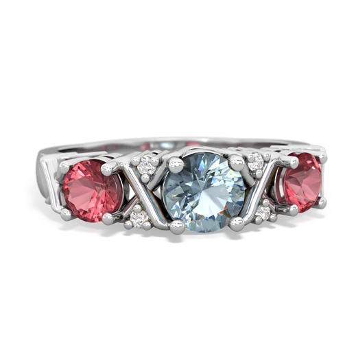 aquamarine-tourmaline timeless ring