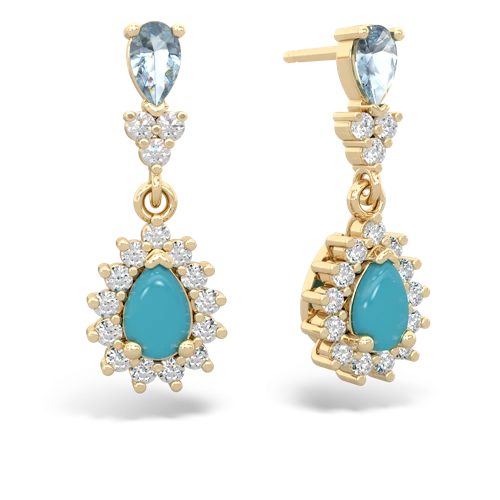 aquamarine-turquoise dangle earrings