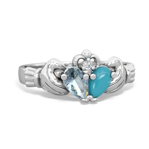 aquamarine-turquoise claddagh ring