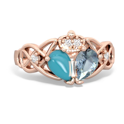 aquamarine-turquoise claddagh ring