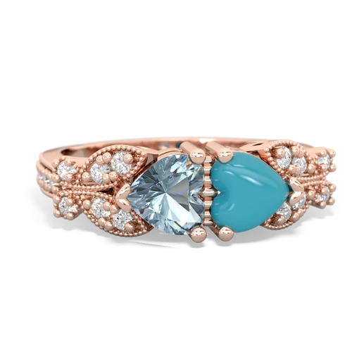aquamarine-turquoise keepsake butterfly ring
