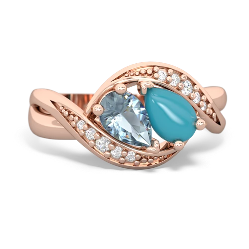 aquamarine-turquoise keepsake curls ring