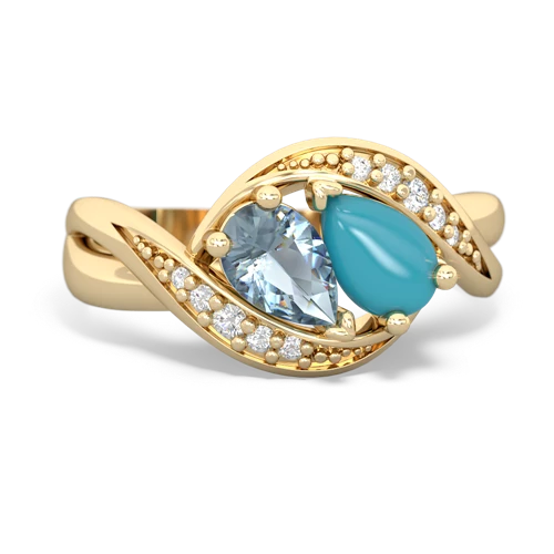 aquamarine-turquoise keepsake curls ring