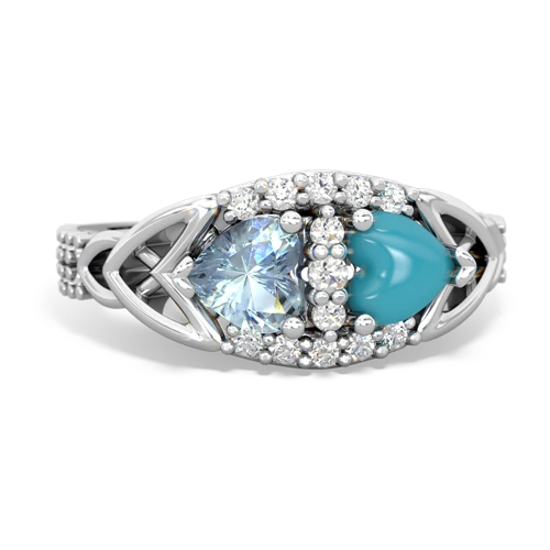 aquamarine-turquoise keepsake engagement ring