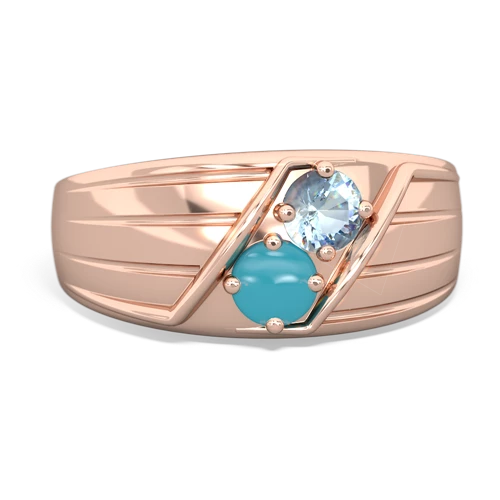 aquamarine-turquoise mens ring