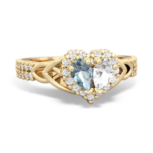 aquamarine-white topaz keepsake engagement ring