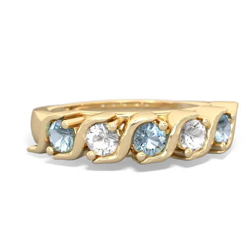 Aquamarine Anniversary Band Genuine Aquamarine ring Ring