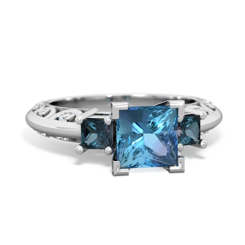 blue topaz-alexandrite engagement ring