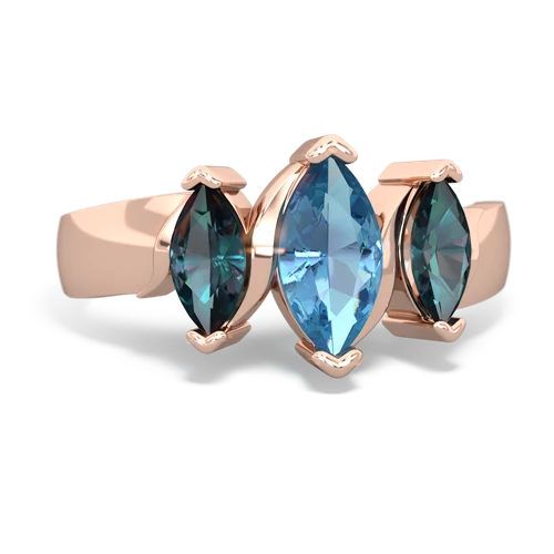 blue topaz-alexandrite keepsake ring