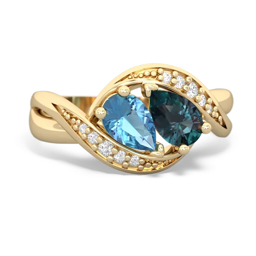 blue topaz-alexandrite keepsake curls ring