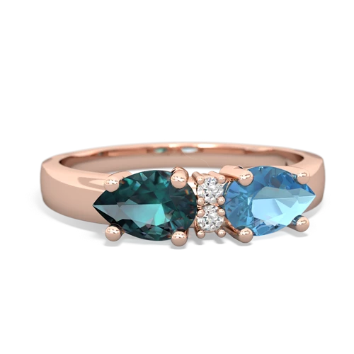 blue topaz-alexandrite timeless ring