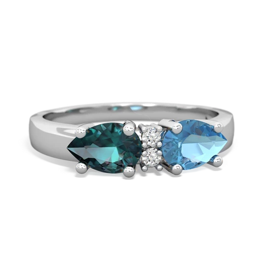 blue topaz-alexandrite timeless ring