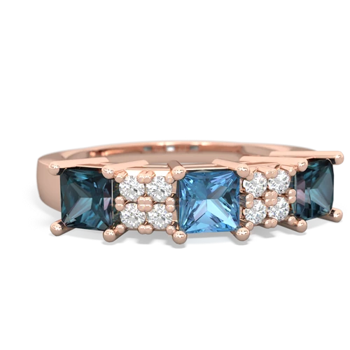 blue topaz-alexandrite timeless ring