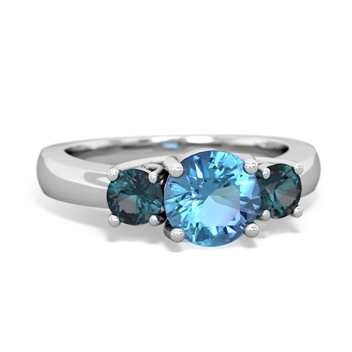 blue topaz-alexandrite timeless ring