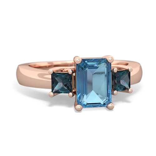 blue topaz-alexandrite timeless ring