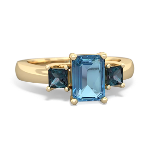 blue topaz-alexandrite timeless ring