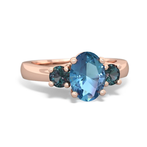 blue topaz-alexandrite timeless ring