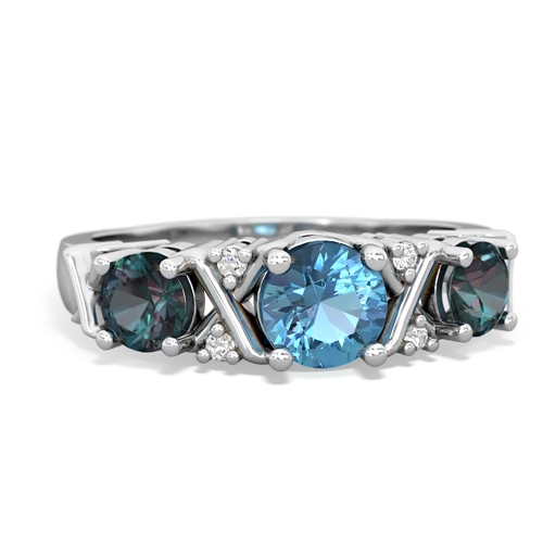 blue topaz-alexandrite timeless ring